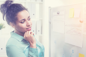 Black woman in an office