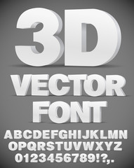 Vector 3D font - 123363306