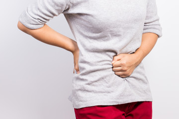Woman has stomachache