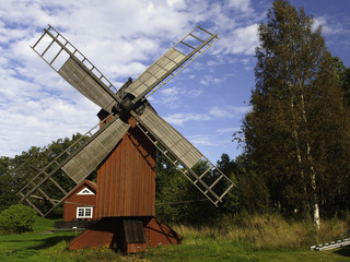 Fototapeta na wymiar Windmühle auf Aland, Skandinavien