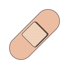 Beige adhesive bandage vector illustration