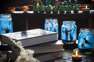 Halloween cukierek albo psikus scenografia