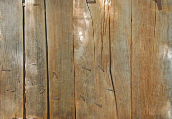 Old wooden fence. wood palisade background. planks texture