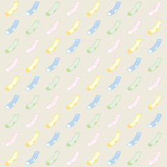 Rain of socks of different color background