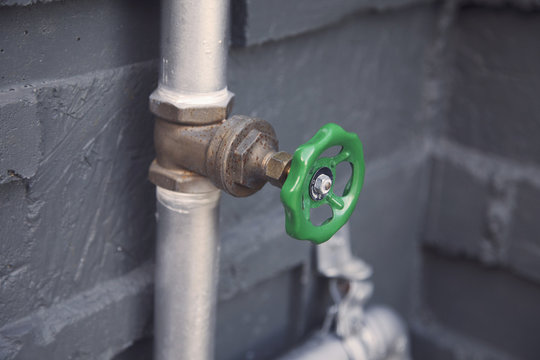 pipes water hydrant with knobs and screw