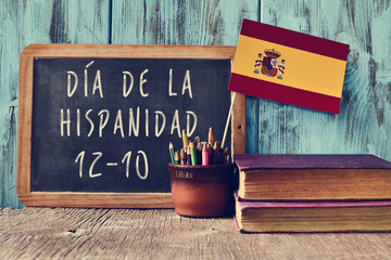 text Hispanic Heritage Day, in Spanish - obrazy, fototapety, plakaty