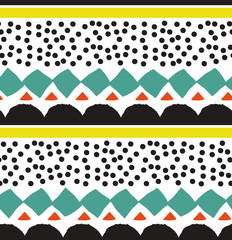 Seamless pattern with graphic geometric elements
