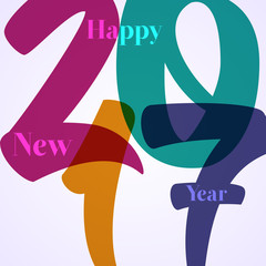 Fototapeta premium Graphic background for the new year coming - 2017