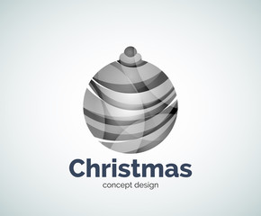 Vector Christmas ball logo template