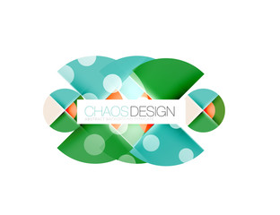 Round shape elements composition. Abstract background