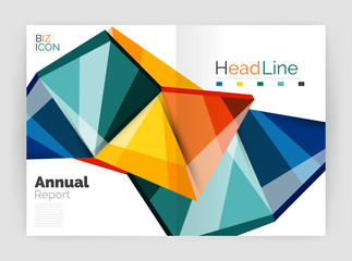 Obraz premium Vector annual report geometric template