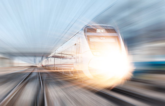 Fototapeta high speed train