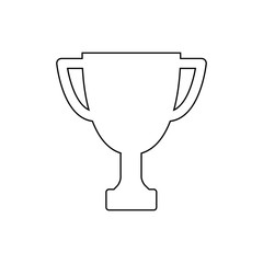 Winner  trophy cup outline icon. Linear vector illustration