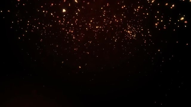 Falling mooving particles matte background