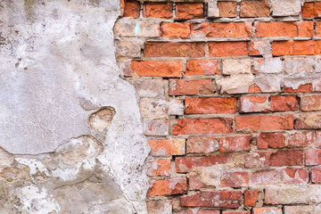 Background of old stone and bricks wall texture