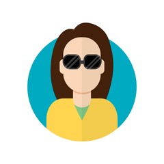 Blind woman icon