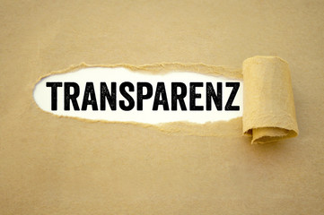 Abgerissenes Papier mit Transparenz