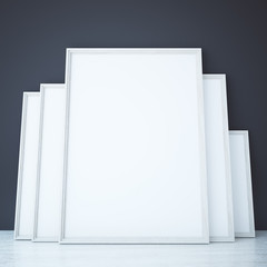 Room with empty frames