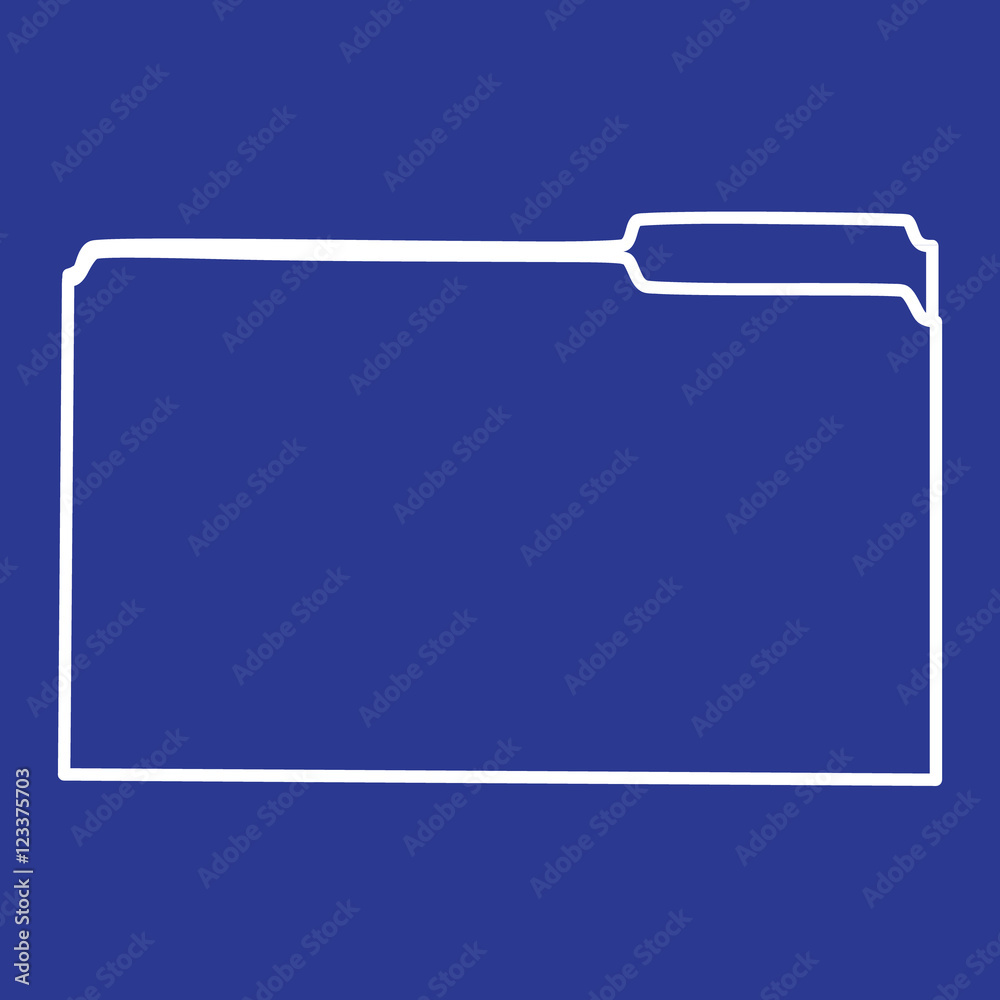 Fototapete Isolated empty file folder icon vector illustration