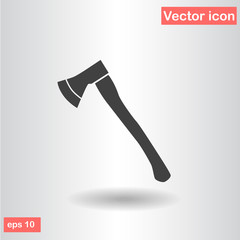 silhouette axe black flat vector illustration