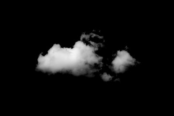 Clouds on black background