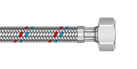 Vector water braided hose with internal screw