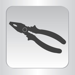 icon silhouette isolated pliers black icon flat vector illustration