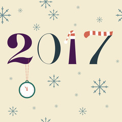 New year 2017 text design