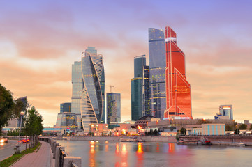Naklejka premium Moscow City Business Center, Russia