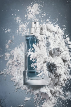 Contradiction perfume on abstract background