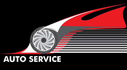 Fototapeta premium Auto service business card