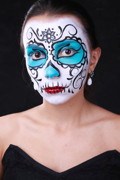 sugar skull blue (Halloween makeup)