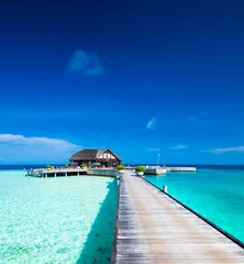 Fotobehang strand op de Malediven © Pakhnyushchyy