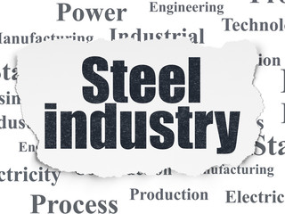 Industry concept: Steel Industry on Torn Paper background
