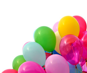 Fototapeta na wymiar multicolored balloons, isolated on white