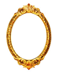 Gold wooden mirror frame