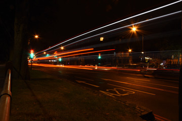 Nighttime traffic lights