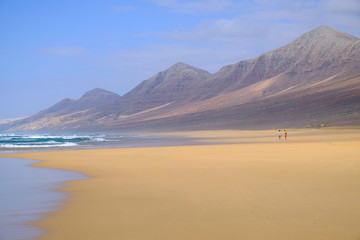 Fototapeta na wymiar Wonderful beach Cofete on the Canary Island FUerteventura with a