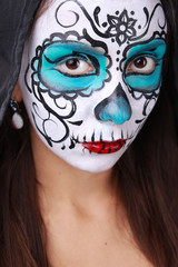 sugar skull blue (Halloween makeup)