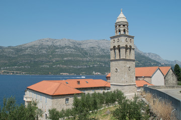 Korcula, Church on the Adriatic Coast,Croatia,Europe