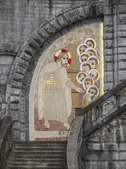 Lourdes, mosaic in the Basilica