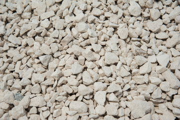 White stone gravel close up