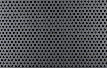 Metallic background with round holes
