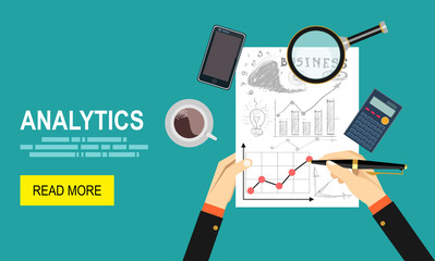 Data analysis concept. Business analytics. Financial audit. Data analytics