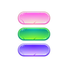 Fototapeta premium Beautiful bright buttons with texture on a white background.