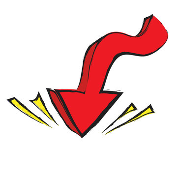 Cartoon Arrow Pointing Down