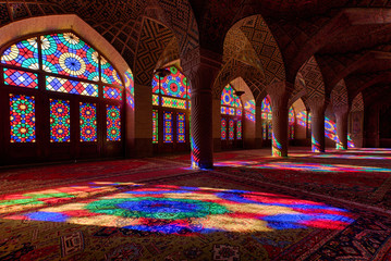 Fototapeta na wymiar Nasir Al-Mulk Mosque in Shira,Iran