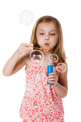 Girl and bubbles