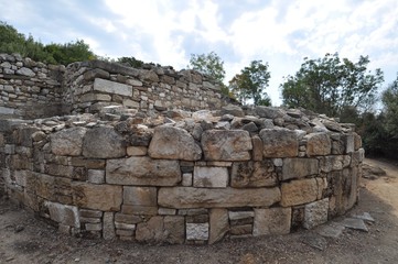 Fototapeta na wymiar Ruins of Stagira, the birthplace of Aristotle