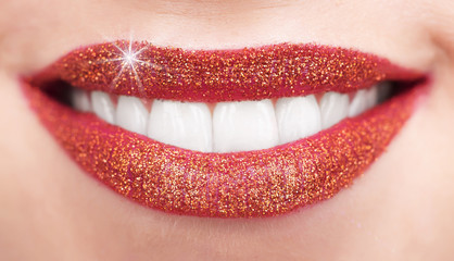 Obraz premium Beautiful female lips.